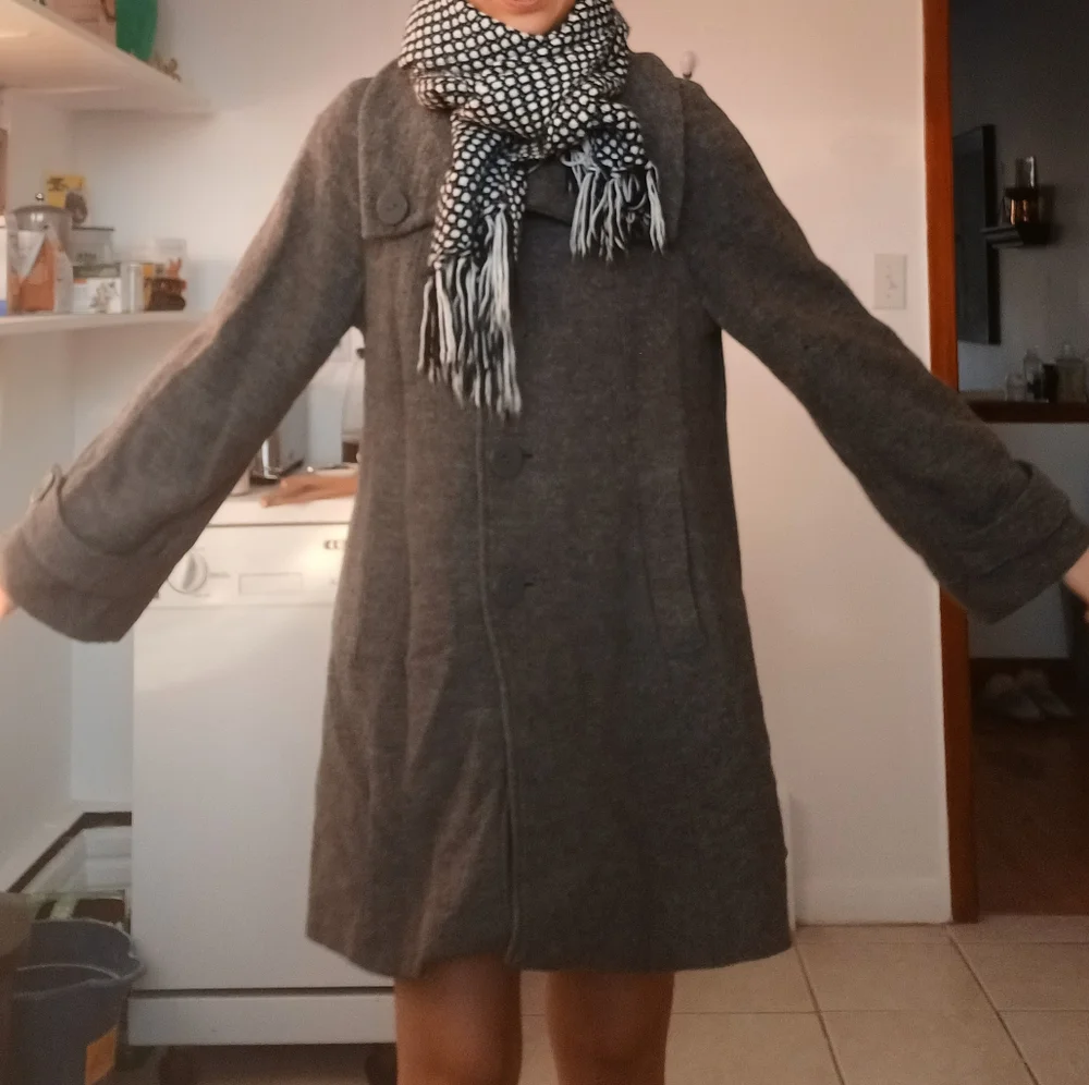 ⚡️SALE⚡️H&M Gray Wool Coat - Picture 7 of 11